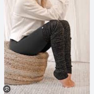 2 Cozy 1 Black and 1 Green Merino Wool Leg Warmers